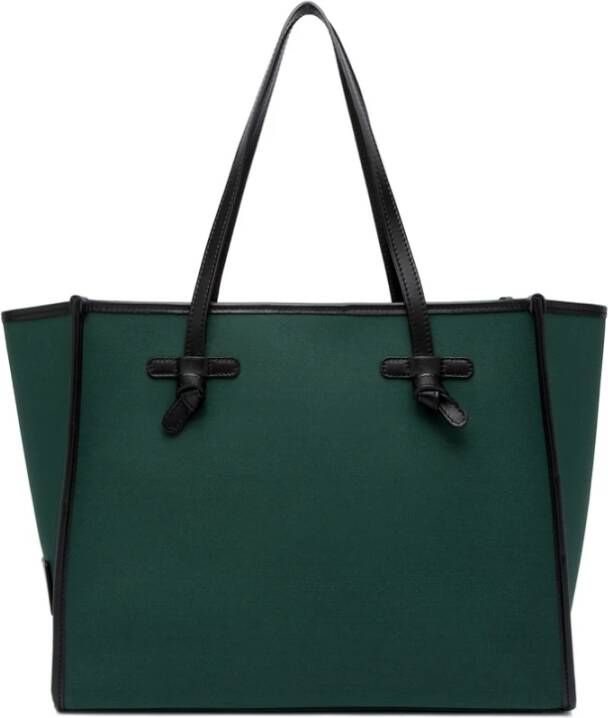 Gianni Chiarini Bicolour Canvas Marcella Tote Groen Dames