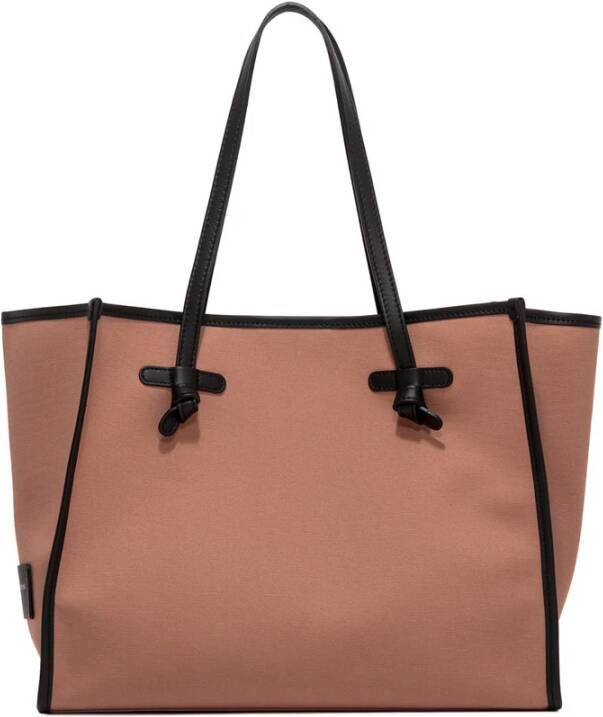 Gianni Chiarini Bicolour Canvas Marcella Tote Brown Dames