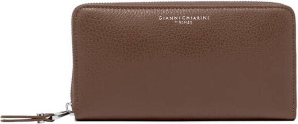 Gianni Chiarini Dollaro Portemonnee met Rits Bruin Dames