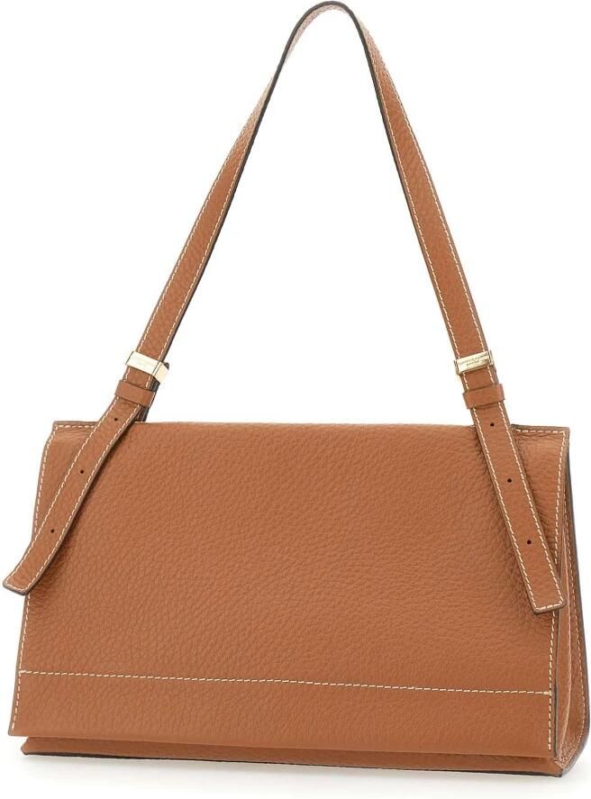 Gianni Chiarini Bruine Leren Schoudertas Brown Dames