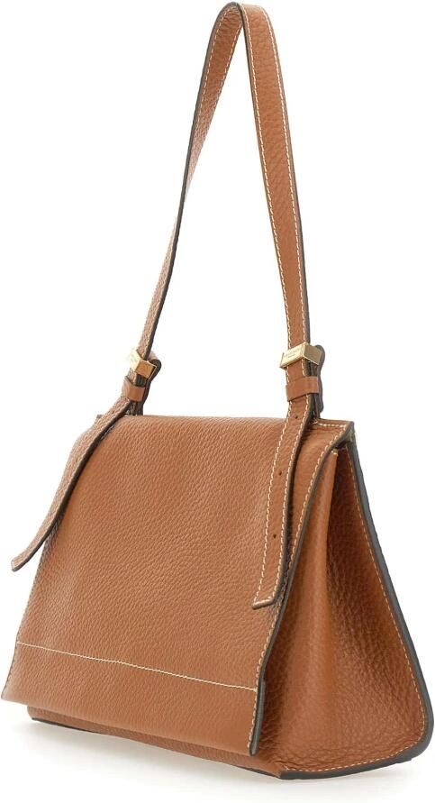Gianni Chiarini Bruine Leren Schoudertas Brown Dames - Foto 4