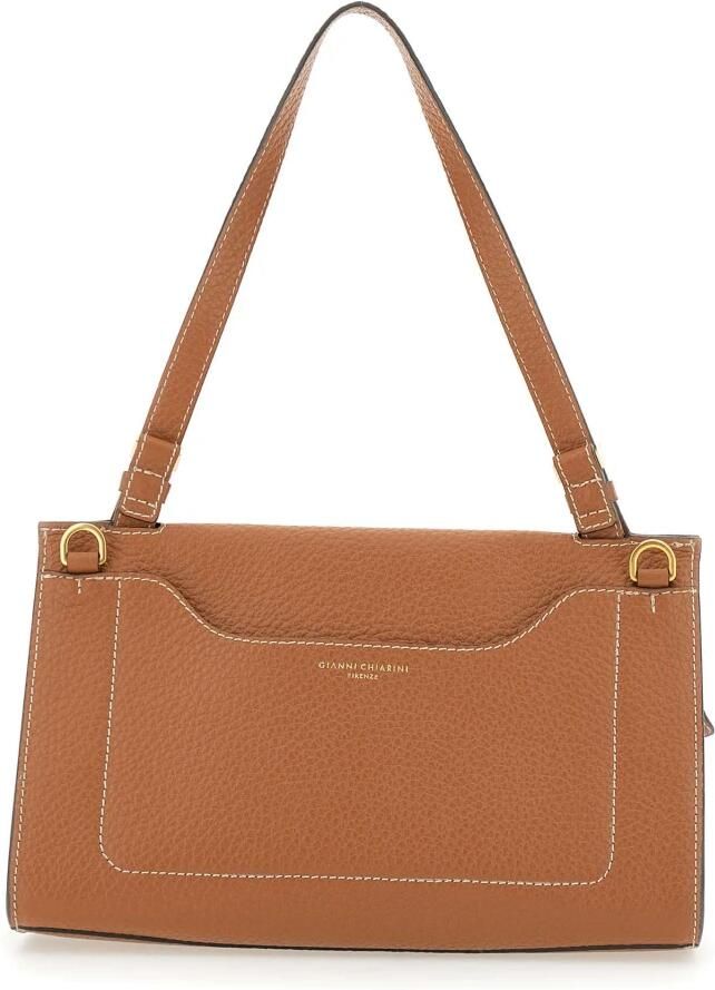 Gianni Chiarini Bruine Leren Schoudertas Brown Dames - Foto 2