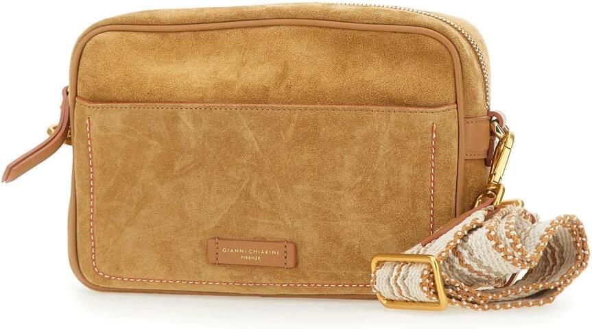 Gianni Chiarini Camel Suede Nina Clutch Brown Dames - Foto 11