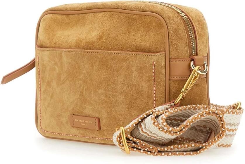 Gianni Chiarini Camel Suede Nina Clutch Brown Dames - Foto 9