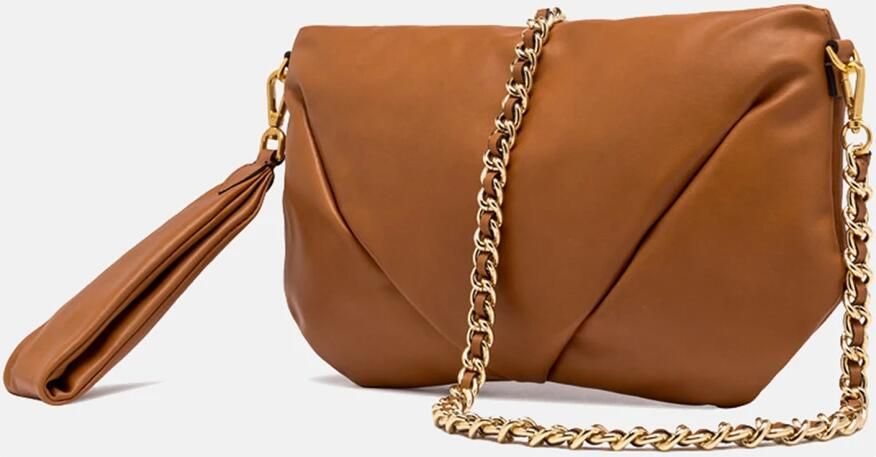 Gianni Chiarini Elegante Leren Bruine Avond Clutch Brown Dames - Foto 4