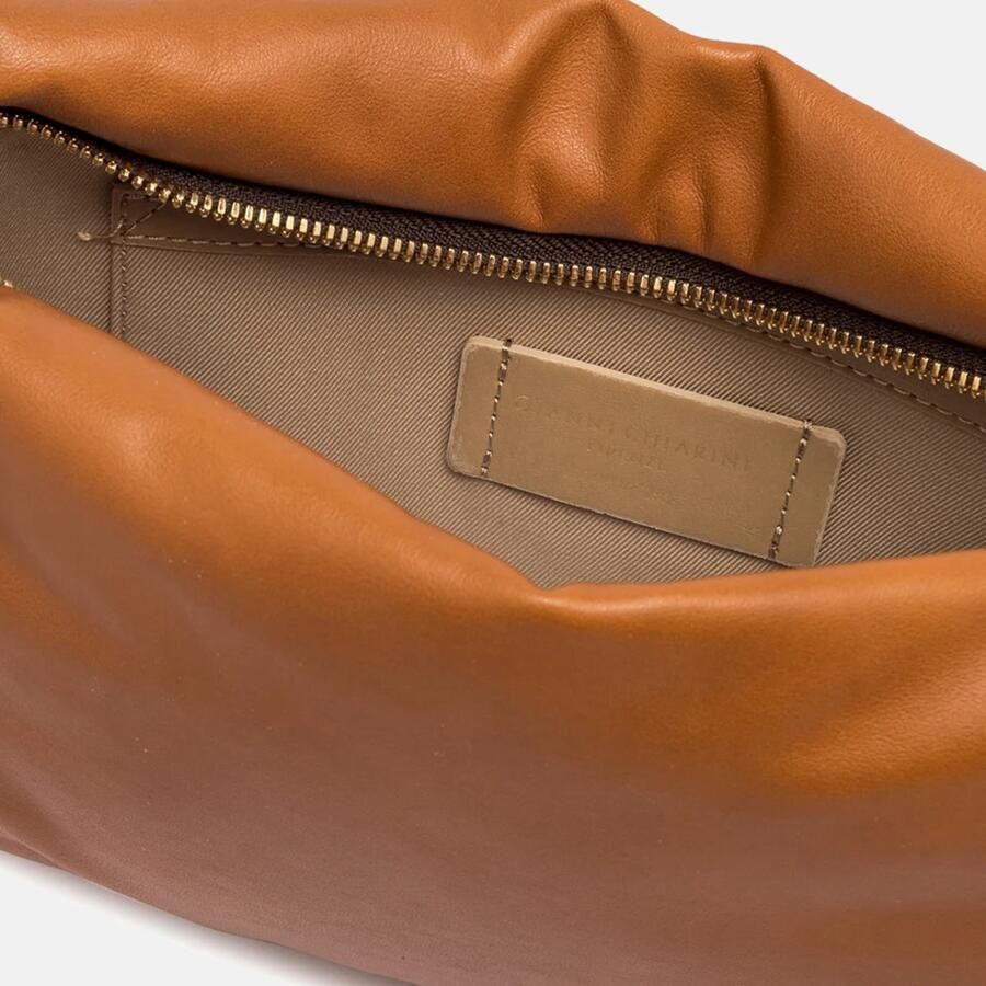 Gianni Chiarini Elegante Leren Bruine Avond Clutch Brown Dames - Foto 3
