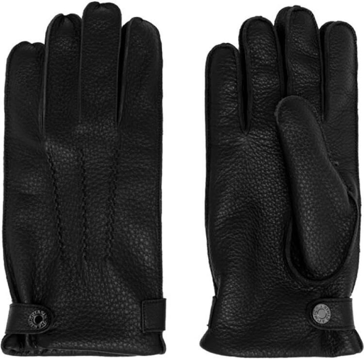 GIANNI CHIARINI Heren Handschoenen Deerskin Gloves Zwart - Foto 3