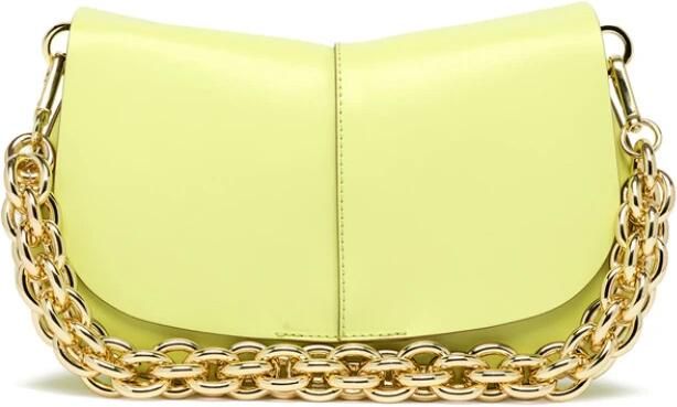 Gianni Chiarini Leren handtas met metalen handvat en verstelbare afneembare leren schouderband Yellow Dames - Foto 4