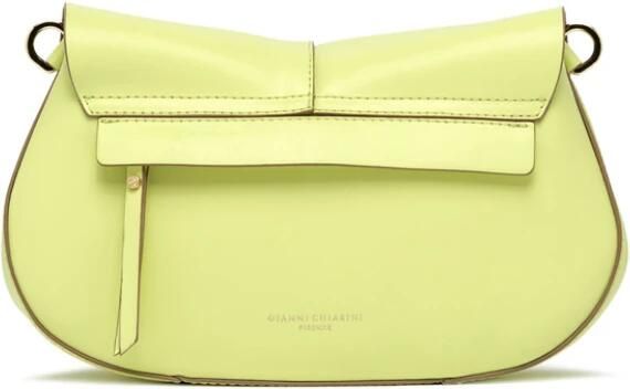 Gianni Chiarini Leren handtas met metalen handvat en verstelbare afneembare leren schouderband Yellow Dames - Foto 2