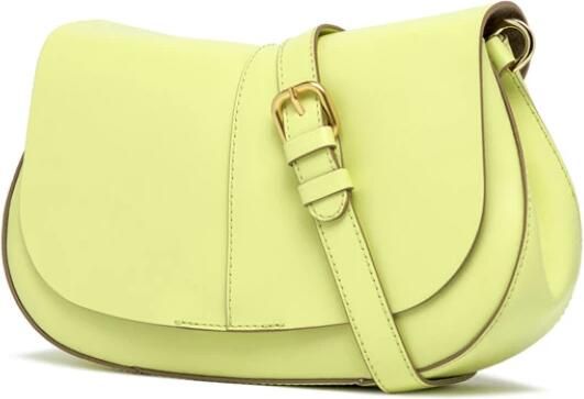 Gianni Chiarini Leren handtas met metalen handvat en verstelbare afneembare leren schouderband Yellow Dames - Foto 3