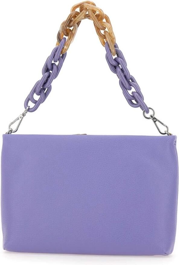 Gianni Chiarini Lavendelkleurige leren handtas met ritssluiting Purple Dames