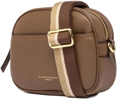 Gianni Chiarini Nina Camera Tas met Gestreepte Schouderband Bruin Dames - Foto 2