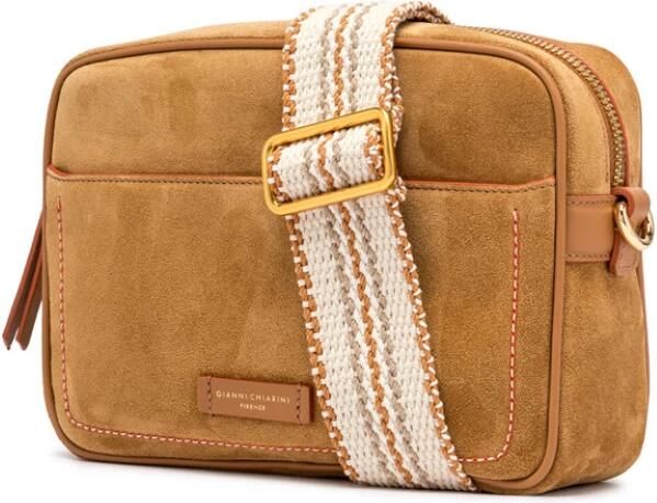 Gianni Chiarini Camel Suede Nina Clutch Brown Dames - Foto 4