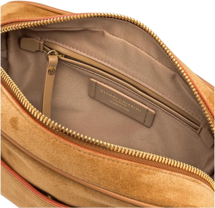 Gianni Chiarini Camel Suede Nina Clutch Brown Dames - Foto 5