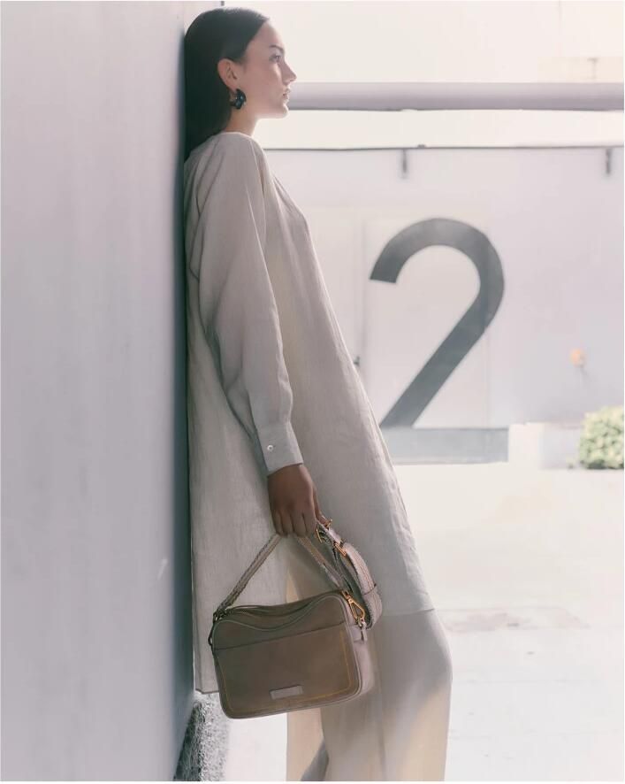 Gianni Chiarini Camel Suede Nina Clutch Brown Dames - Foto 8