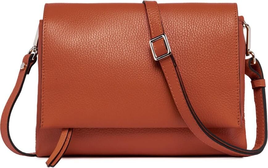 Gianni Chiarini Oranje Leren Schoudertas Orange Dames