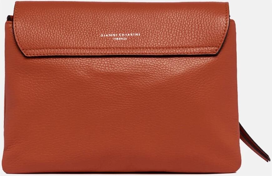 Gianni Chiarini Oranje Leren Schoudertas Orange Dames - Foto 4