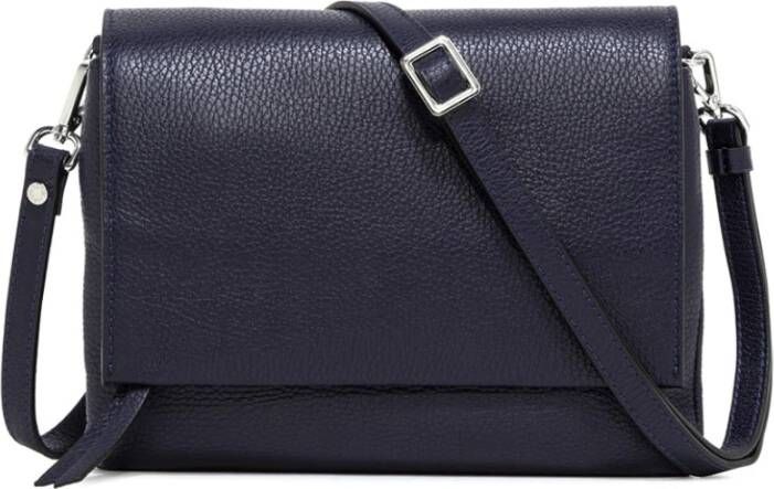 Gianni Chiarini Grana Dollar Crossbody met Twee Compartimenten Blauw Dames
