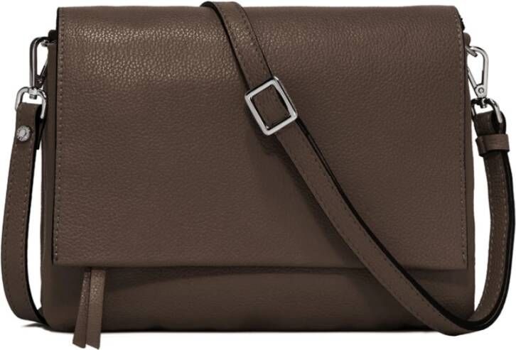 Gianni Chiarini Grana Dollar Crossbody met Twee Compartimenten Bruin Dames