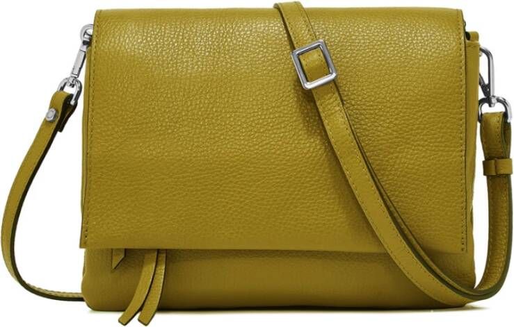 Gianni Chiarini Grana Dollar Crossbody met Twee Compartimenten Groen Dames