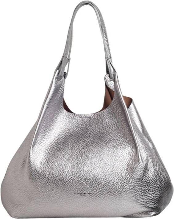 Gianni Chiarini Grote Metallic Dua Schoudertas Grijs Dames