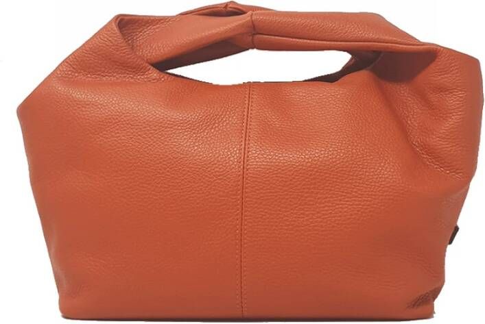 Gianni Chiarini Agnese Dubbel Handvat Medium Tas Middelgrote Grana Dollaro Agnese Handtas Orange Black Red Dames