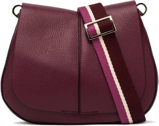Gianni Chiarini Helena Round Pebble Grain Leren Tas Brown Dames