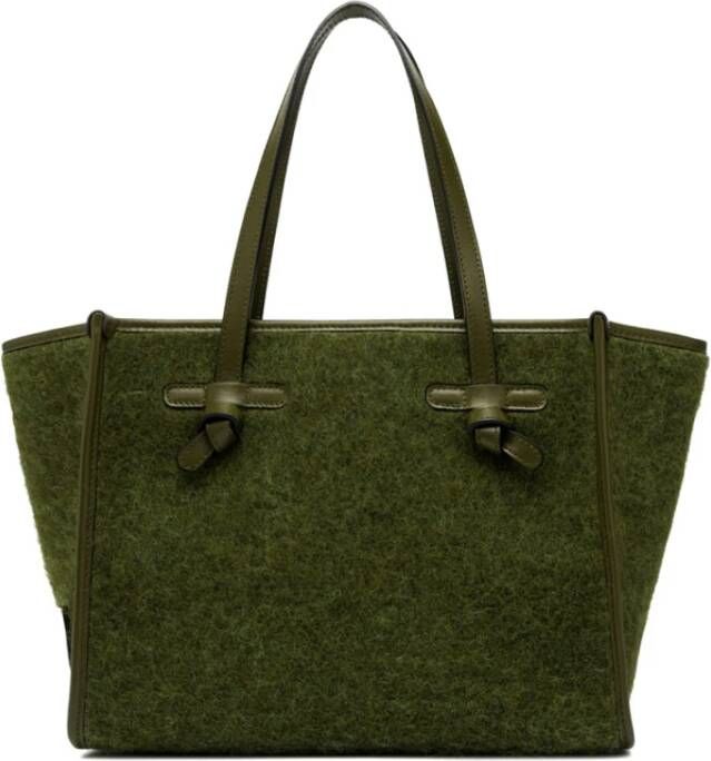 Gianni Chiarini Marcella Furry Mohair Effect Tas Groen Dames
