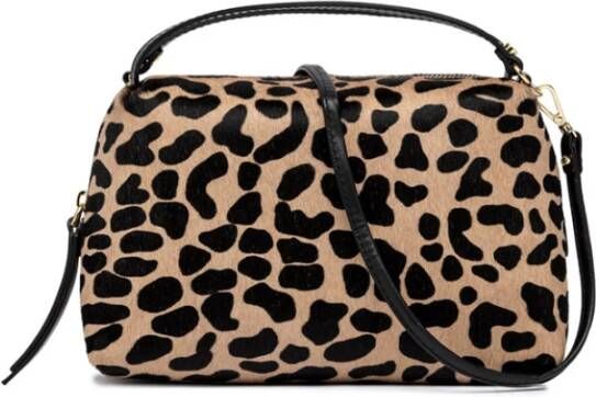 Gianni Chiarini Medium Alifa Animal Print Handtas Bruin Dames