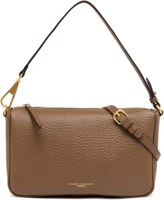 Gianni Chiarini Middelgrote Brooke Schoudertas in Pelle Bubble Bruin Dames