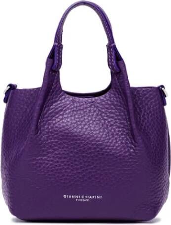 Gianni Chiarini Mini Dua Leren Tas Purple Dames