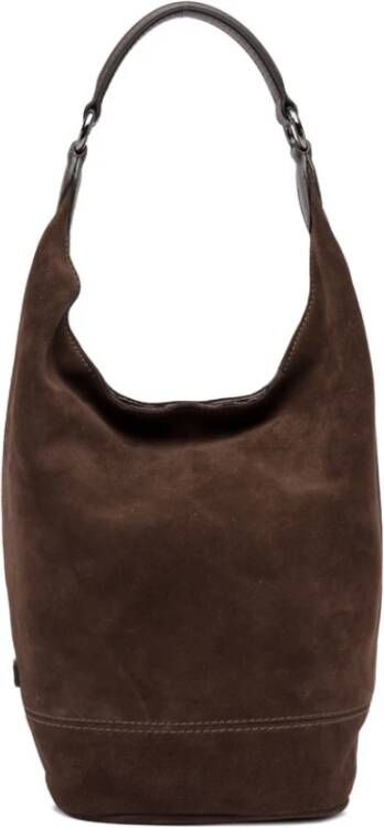 Gianni Chiarini Phoebe Licht Suede Schoudertas Bruin Dames