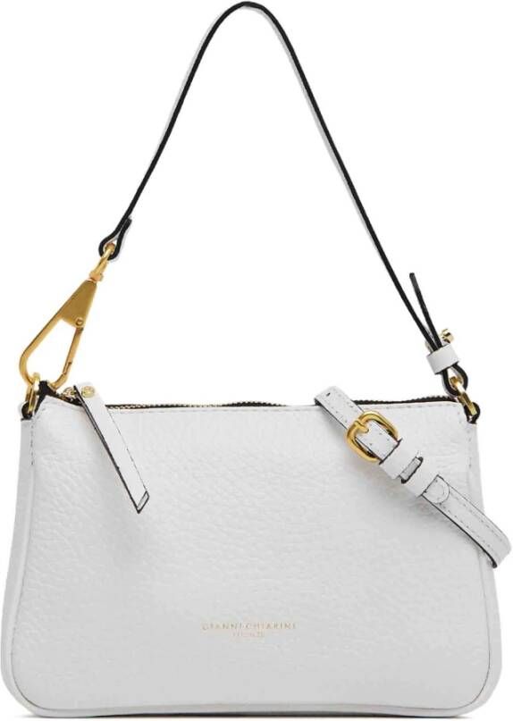 Gianni Chiarini Brooke Schoudertas Wit Leer White Dames