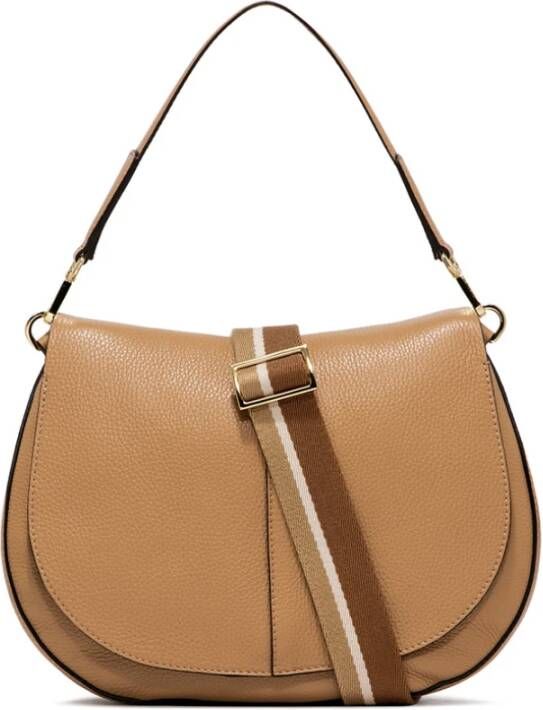 Gianni Chiarini Moderne en Chic Helena Round Leren Tas Beige Dames