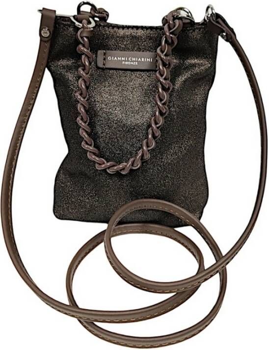 Gianni Chiarini Starry Nappa Mini Tas met Kettinghandvatten Bruin Dames