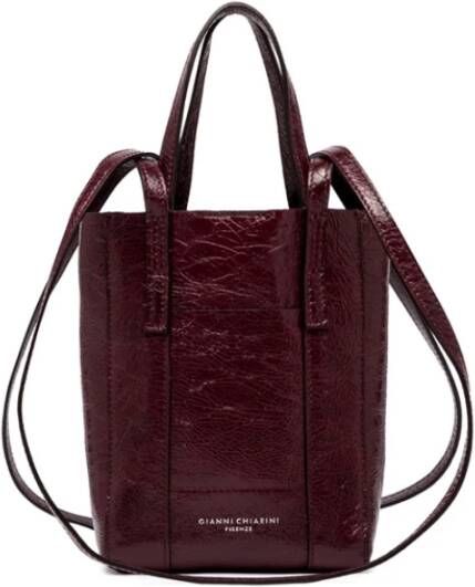 Gianni Chiarini SuperLight Mini Tas met Geometrische Snedes en Zakken Rood Dames