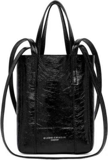 Gianni Chiarini SuperLight Mini Tas met Geometrische Snedes en Zakken Zwart Dames