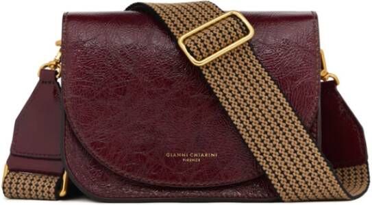Gianni Chiarini Tara Crossbody Tas in Naplak Rood Dames