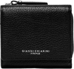 Gianni Chiarini Trifold Dollaro Portemonnee met Rits Zwart Dames