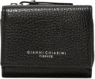 Gianni Chiarini Trifold Dollaro Portemonnee met Ritsvak Zwart Dames