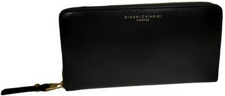Gianni Chiarini Zwarte portemonnee met ritssluiting en meerdere vakken Zwart Dames