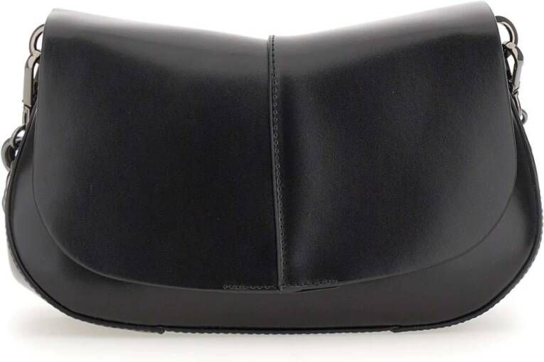 Gianni Chiarini Icona Helena Round Tas Geborsteld Leer Zwart Dames
