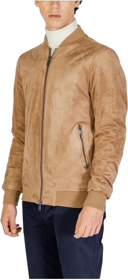 Gianni Lupo Beige Lycra Blend Herfstjas Mannen Beige Heren - Foto 4