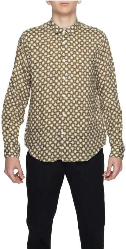 Gianni Lupo Geometrische Linnen Shirt Lange Mouwen Multicolor Heren - Foto 5