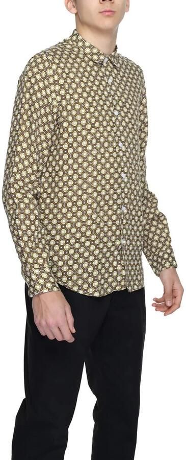 Gianni Lupo Geometrische Linnen Shirt Lange Mouwen Multicolor Heren - Foto 4