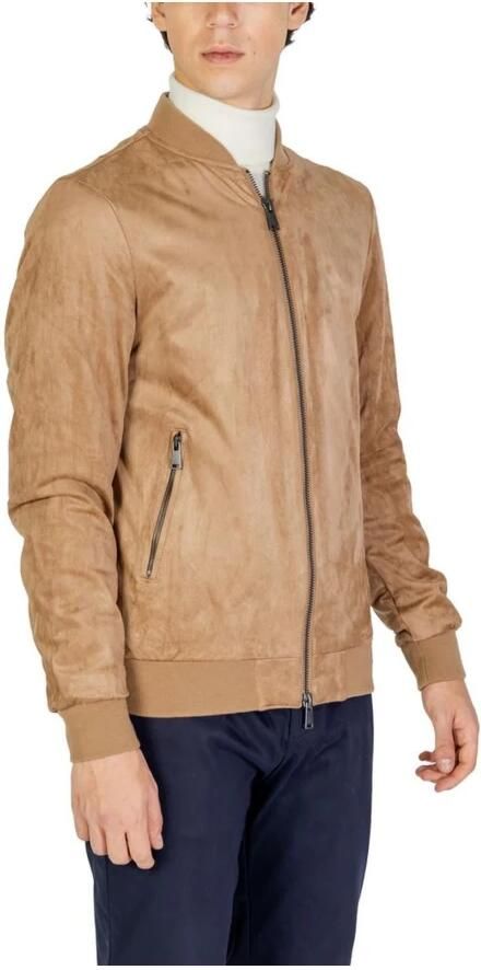 Gianni Lupo Beige Lycra Blend Herfstjas Mannen Beige Heren - Foto 3