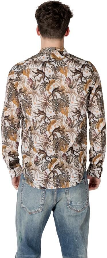 Gianni Lupo Bloemen Mandarin Kraag Shirt Multicolor Heren - Foto 2