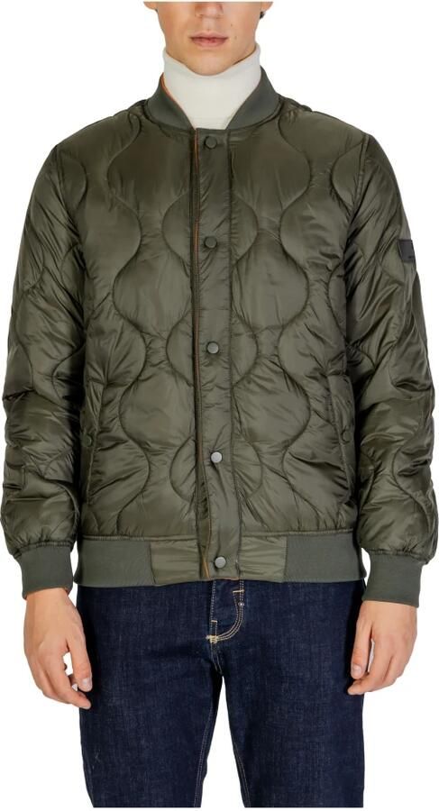 Gianni Lupo Groene Polyamide Jas Herfst Winter Collectie Green Heren