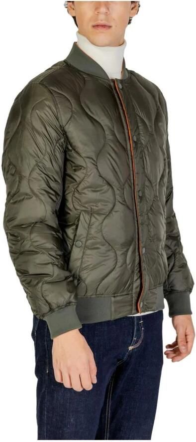 Gianni Lupo Groene Polyamide Jas Herfst Winter Collectie Green Heren - Foto 3