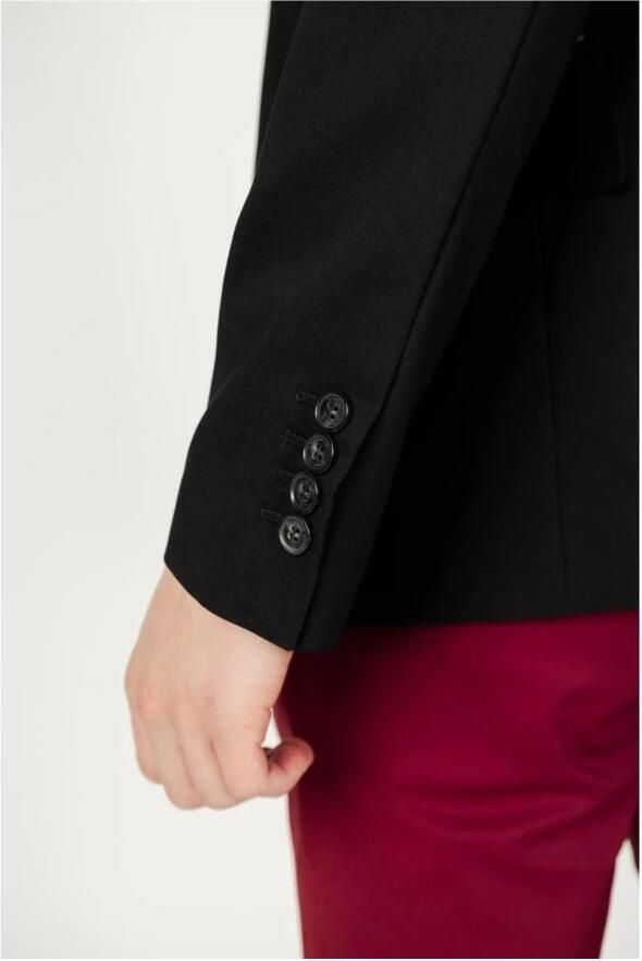 Gianni Lupo Zwarte Button-Up Blazer voor Mannen Black Heren - Foto 3